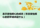 表示害怕?lián)牡某烧Z（形容害怕?lián)牡乃淖殖烧Z是什么）