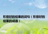 形容好的結(jié)果的詞句（形容好的結(jié)果的成語）
