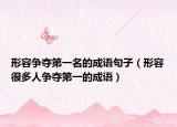 形容爭(zhēng)奪第一名的成語句子（形容很多人爭(zhēng)奪第一的成語）