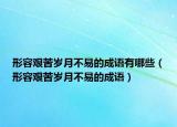 形容艱苦歲月不易的成語有哪些（形容艱苦歲月不易的成語）