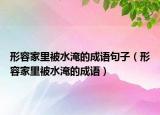 形容家里被水淹的成語句子（形容家里被水淹的成語）