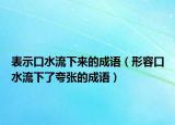 表示口水流下來的成語（形容口水流下了夸張的成語）