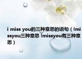 i miss you的三種意思的語句（lmissyou三種意思 lmissyou有三種意思）