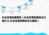 社會變革的重要性（社會變革的具體含義是什么 社會變革的具體含義解釋）