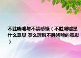 不勝唏噓與不禁感慨（不勝唏噓是什么意思 怎么理解不勝唏噓的意思）