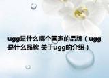 ugg是什么哪個國家的品牌（ugg是什么品牌 關(guān)于ugg的介紹）