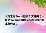 火炬之光2mod放哪個文件夾（火炬之光2mod放哪 安裝MOD時要注意什么）