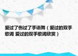 愛(ài)過(guò)了傷過(guò)了手語(yǔ)舞（愛(ài)過(guò)的雙手歌詞 愛(ài)過(guò)的雙手歌詞欣賞）