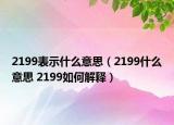 2199表示什么意思（2199什么意思 2199如何解釋）