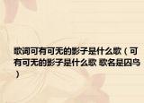 歌詞可有可無的影子是什么歌（可有可無的影子是什么歌 歌名是囚鳥）