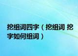 挖組詞四字（挖組詞 挖字如何組詞）