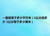 一畝地等于多少平方米（1公分是多少 1公分等于多少厘米）