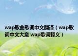 wap歌曲歌詞中文翻譯（wap歌詞中文大意 wap歌詞釋義）