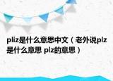 pliz是什么意思中文（老外說(shuō)plz是什么意思 plz的意思）