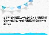 怎得梅花撲鼻香的上一句是什么（怎得梅花撲鼻香前一句是什么 詩句怎得梅花撲鼻香前前一句是什么）