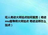 塔人奇跡大師加點如何重置（奇跡mu魔導(dǎo)師大師加點 奇跡法師怎么加點）