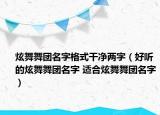 炫舞舞團(tuán)名字格式干凈兩字（好聽的炫舞舞團(tuán)名字 適合炫舞舞團(tuán)名字）