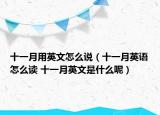 十一月用英文怎么說(shuō)（十一月英語(yǔ)怎么讀 十一月英文是什么呢）