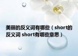 美麗的反義詞有哪些（short的反義詞 short有哪些意思）