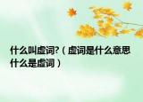 什么叫虛詞?（虛詞是什么意思 什么是虛詞）