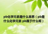 pb化學(xué)元素是什么意思（pb是什么化學(xué)元素 pb屬于什么呢）