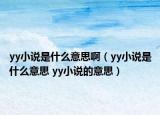 yy小說是什么意思?。▂y小說是什么意思 yy小說的意思）