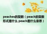 peaches的復(fù)數(shù)（peach的復(fù)數(shù)形式是什么 peach是什么意思）