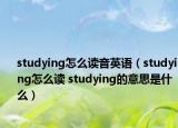 studying怎么讀音英語（studying怎么讀 studying的意思是什么）