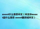 sweet什么意思中文（中文中sweet是什么意思 sweet翻譯成中文）