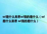 wl是什么意思wl指的是什么（wl是什么意思 wl指的是什么）