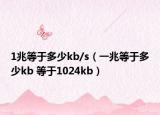 1兆等于多少kb/s（一兆等于多少kb 等于1024kb）