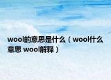 wool的意思是什么（wool什么意思 wool解釋）