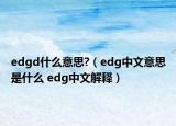 edgd什么意思?（edg中文意思是什么 edg中文解釋）