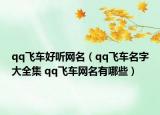 qq飛車(chē)好聽(tīng)網(wǎng)名（qq飛車(chē)名字大全集 qq飛車(chē)網(wǎng)名有哪些）