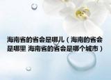 海南省的省會是哪兒（海南的省會是哪里 海南省的省會是哪個城市）