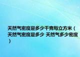 天然氣密度是多少千克每立方米（天然氣密度是多少 天然氣多少密度）