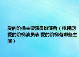 愛的階梯主要演員扮演者（電視劇愛的階梯演員表 愛的階梯有哪些主演）