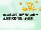 up啥意思?。ňW(wǎng)絡用語up是什么意思 網(wǎng)絡用語up的意思）