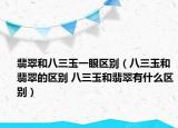 翡翠和八三玉一眼區(qū)別（八三玉和翡翠的區(qū)別 八三玉和翡翠有什么區(qū)別）