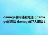 damage的用法和短語(yǔ)（damage的用法 damage的7大用法）