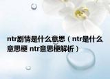 ntr劇情是什么意思（ntr是什么意思梗 ntr意思梗解析）