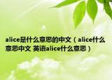 alice是什么意思的中文（alice什么意思中文 英語alice什么意思）