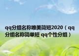 qq分組名稱唯美簡(jiǎn)短2020（qq分組名稱簡(jiǎn)單短 qq個(gè)性分組）