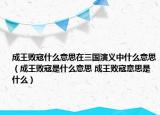 成王敗寇什么意思在三國演義中什么意思（成王敗寇是什么意思 成王敗寇意思是什么）