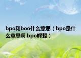 bpo和boo什么意思（bpo是什么意思啊 bpo解釋）