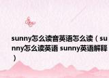 sunny怎么讀音英語怎么讀（sunny怎么讀英語 sunny英語解釋）