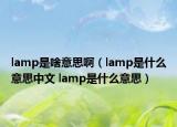 lamp是啥意思?。╨amp是什么意思中文 lamp是什么意思）