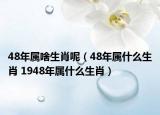 48年屬啥生肖呢（48年屬什么生肖 1948年屬什么生肖）