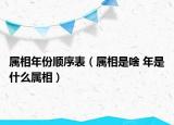 屬相年份順序表（屬相是啥 年是什么屬相）