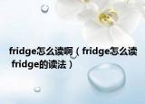 fridge怎么讀?。╢ridge怎么讀 fridge的讀法）